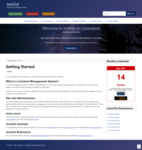 Module BuaXua Calendar Random Text