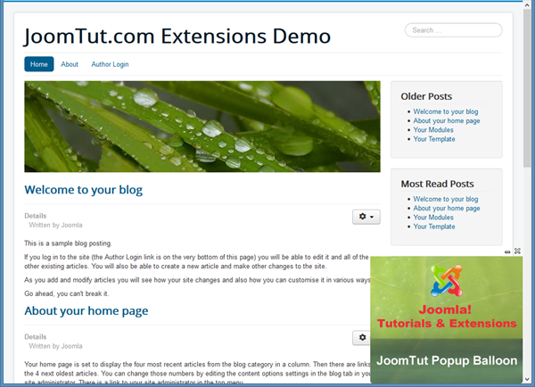 JT Popup Balloon Free Demo