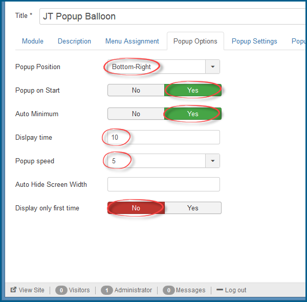 JT Popup Balloon Pro Options
